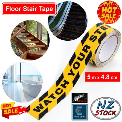 Croc Grip 48mm*500cm XL Watch Your Step Anti-Slip Step Warning Sign Sticker