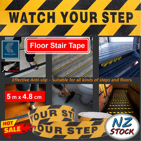 Croc Grip 48mm*500cm XL Watch Your Step Anti-Slip Step Warning Sign Sticker