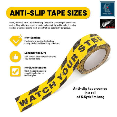 Croc Grip 48mm*500cm XL Watch Your Step Anti-Slip Step Warning Sign Sticker