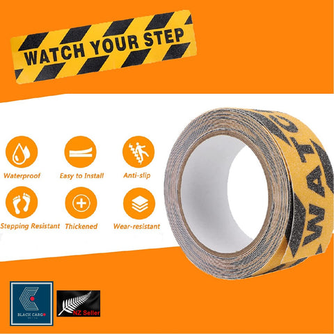 Croc Grip 48mm*500cm XL Watch Your Step Anti-Slip Step Warning Sign Sticker