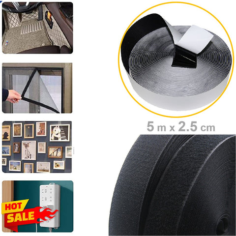 Heavy Duty Hook And Loop Adhesive Velcro Tape 25mm*5m