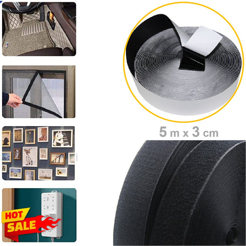 Hook And Loop Adhesive Velcro Tape 30mm*5m