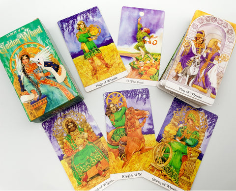 Tarot Cards Set Golden Wheel Oracle 78 Cards Oracle Cards Tarot Deck