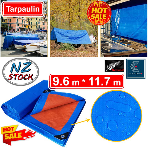 Heavy Duty Tarpaulin Covers Tarp Waterproof 9.6m x 11.7m