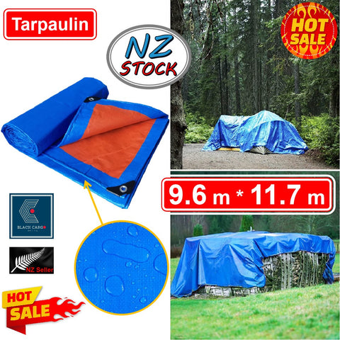 Heavy Duty Tarpaulin Covers Tarp Waterproof 9.6m x 11.7m