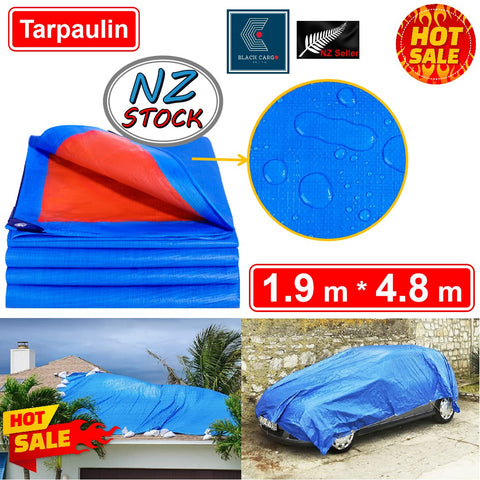 Tarpaulin Canvas Tarps Heavy Duty Waterproof 1.9m x 4.8m