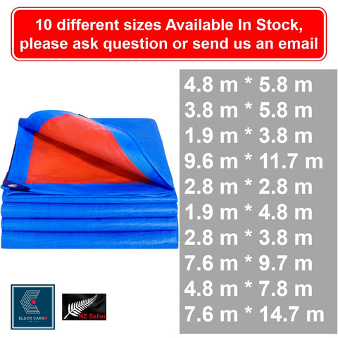 Heavy Duty Tarpaulin Covers Tarp Waterproof 7.6m x 9.7m