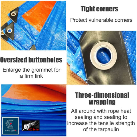 Heavy Duty Tarpaulin Covers Tarp Waterproof 4.8m x 5.8m