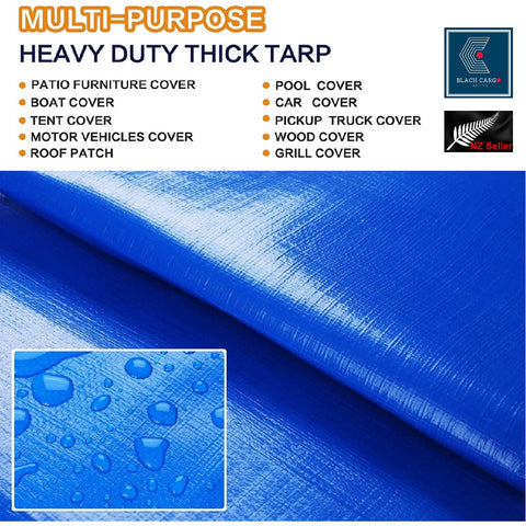 Heavy Duty Tarpaulin Covers Tarp Waterproof 4.8m x 5.8m