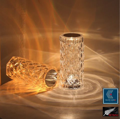 Unique Decorative Crystal lava Bedside Lamp Night Light Table Lamp with Remote