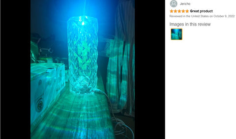 Unique Decorative Crystal lava Bedside Lamp Night Light Table Lamp with Remote