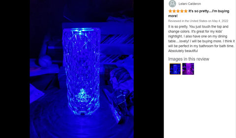 Unique Decorative Crystal lava Bedside Lamp Night Light Table Lamp with Remote