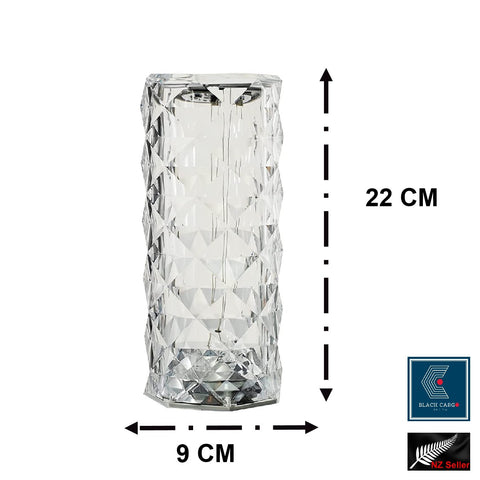 Unique Decorative Crystal lava Bedside Lamp Night Light Table Lamp with Remote