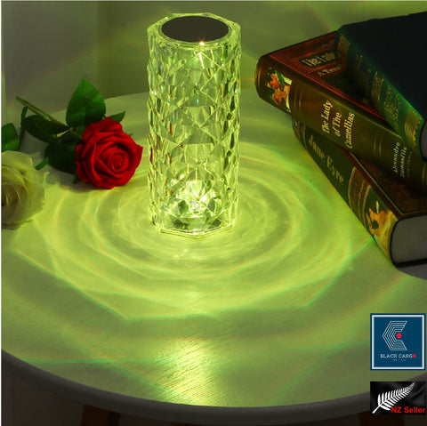 Unique Decorative Crystal lava Bedside Lamp Night Light Table Lamp with Remote