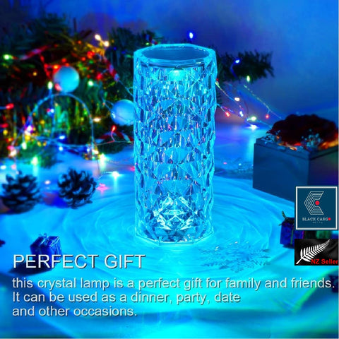 Unique Decorative Crystal lava Bedside Lamp Night Light Table Lamp with Remote