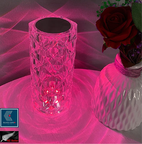 Unique Decorative Crystal lava Bedside Lamp Night Light Table Lamp with Remote