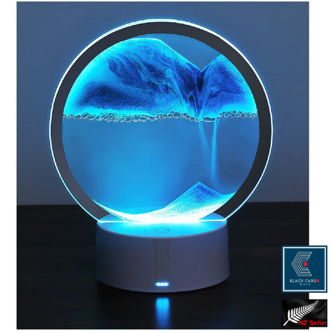 3D Hourglass Deep Sea Sandscape Art Sculpture Glass Modern Figurine Home Decor