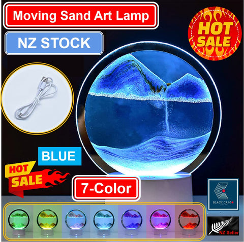 Modern 3D Deep Sea Sandscape in Motion RGB LED Lamp Relaxing Night light