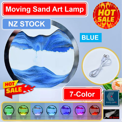 Modern 3D Deep Sea Sandscape in Motion RGB LED Lamp Relaxing Night light