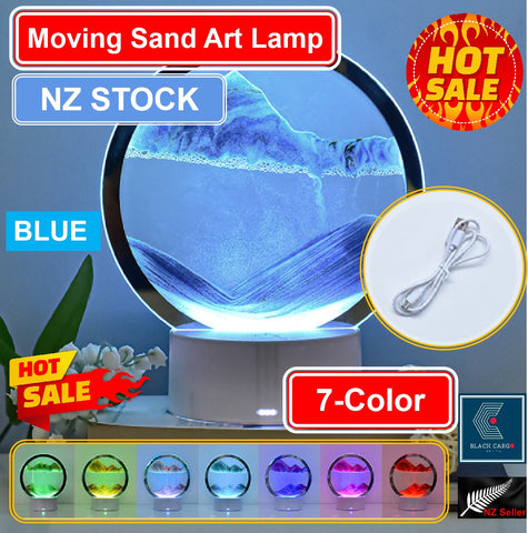 Modern 3D Deep Sea Sandscape in Motion RGB LED Lamp Relaxing Night light