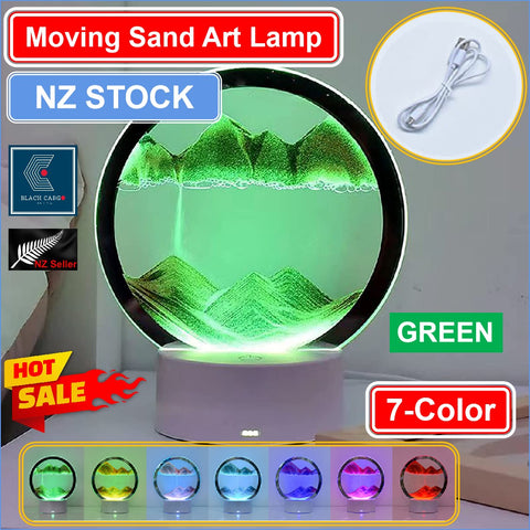 3D Deep Sea Sandscape in Motion Painting Pictures with LED Glass Frame Light NEW