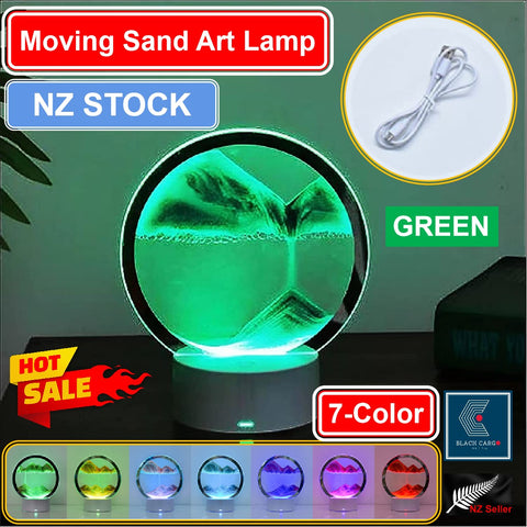 3D Deep Sea Sandscape in Motion Painting Pictures with LED Glass Frame Light NEW