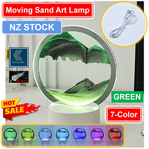 3D Deep Sea Sandscape in Motion Painting Pictures with LED Glass Frame Light NEW