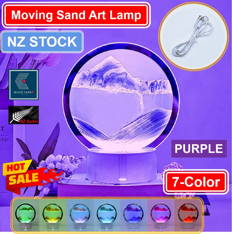 Moving Sand Art Picture 3D Deep Sea Dynamic Sandscape Decoration table lamp