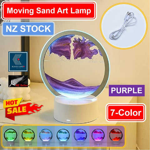 Moving Sand Art Picture 3D Deep Sea Dynamic Sandscape Decoration table lamp