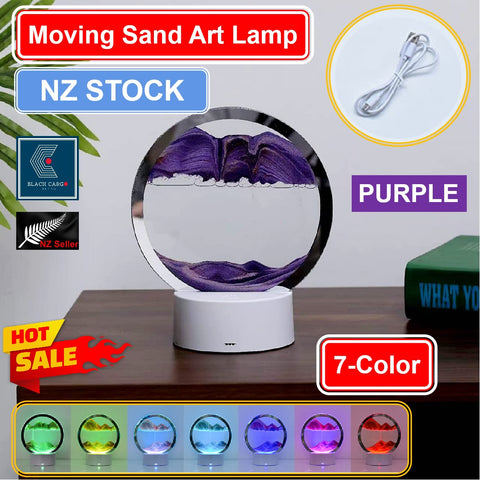 Moving Sand Art Picture 3D Deep Sea Dynamic Sandscape Decoration table lamp