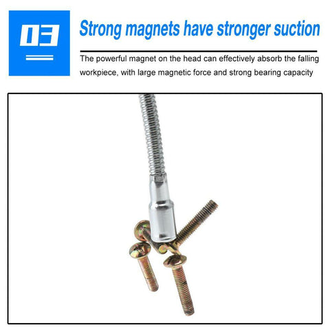 Magnetic Flexible 53cm Screws Nuts Pins Bolts SOCKET Washers Assortment Grabber