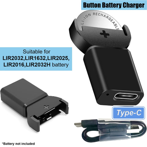 Button Battery Charger Type-C Lithium Coin Battery Charging