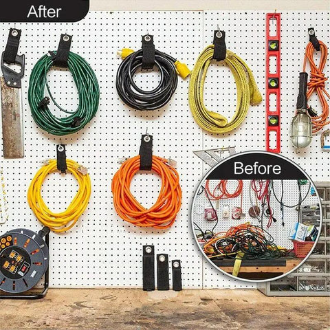 5Pcs Heavy Duty Storage Straps Extension Cord Holder Organizer