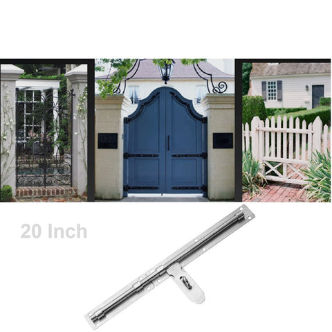 50cm Door Slide Lock Latch Barrel Bolt Hasp Stapler Gate Safety Stainless