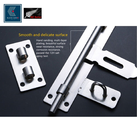 2Pcs Stainless Steel Door Latch Barrel Bolt Hasp Stapler Gate Safety Lock