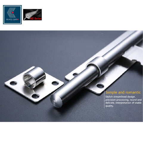 2Pcs 30cm Door Slide Lock Latch Barrel Bolt Hasp Stapler Gate Safety Stainless