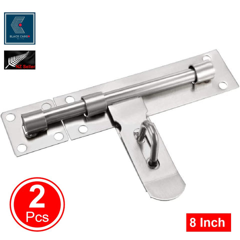 50cm Door Slide Lock Latch Barrel Bolt Hasp Stapler Gate Safety Stainless