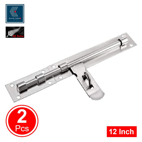 50cm Door Slide Lock Latch Barrel Bolt Hasp Stapler Gate Safety Stainless