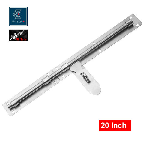 2Pcs 30cm Door Slide Lock Latch Barrel Bolt Hasp Stapler Gate Safety Stainless