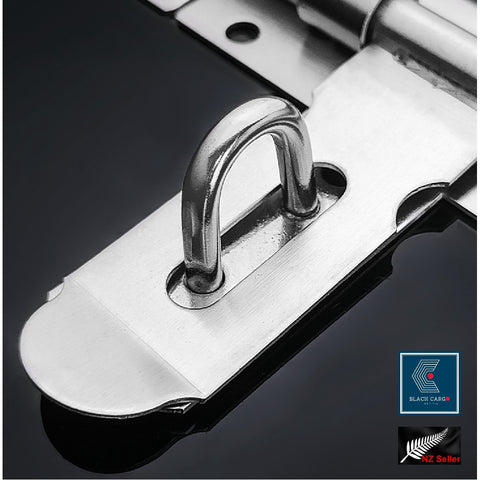 50cm Door Slide Lock Latch Barrel Bolt Hasp Stapler Gate Safety Stainless