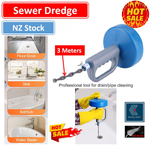 Professional Drain Auger 3M Plumbing Snake Clog Remove Tool for Sewer