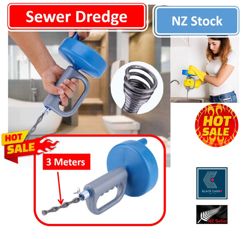 Professional Drain Auger 3M Plumbing Snake Clog Remove Tool for Sewer