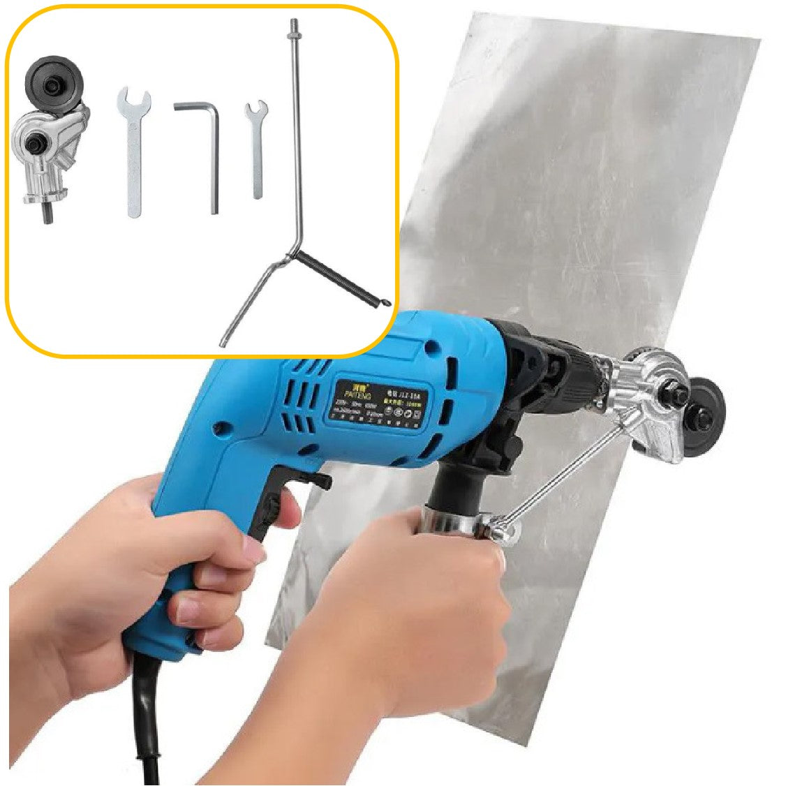 Corrugated Metal Roofing Sheet Electric Nibbler Cutter shears Drill At