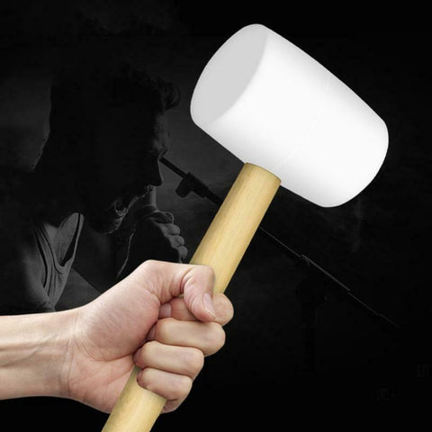 32oz white rubber mallet Rubber Hammer With Wooden Handle
