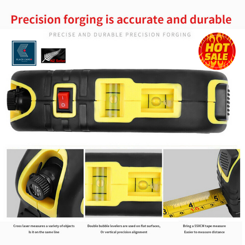 Cross Line Laser Tool with 550cm Tape Measure