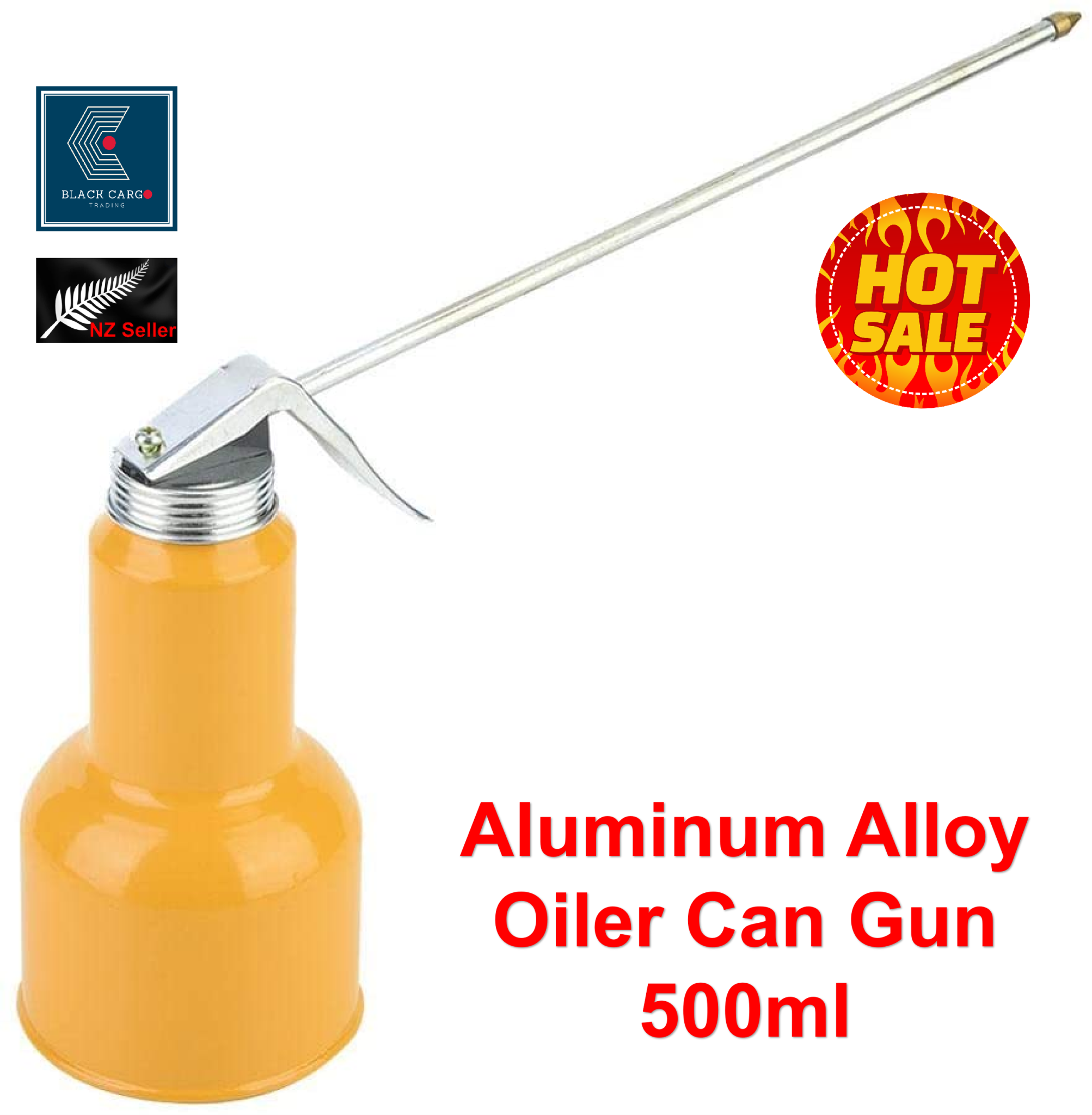Machine Oil Can Aluminum Alloy High Pressure Machine Oil Can Gun with Long Nozzle ...