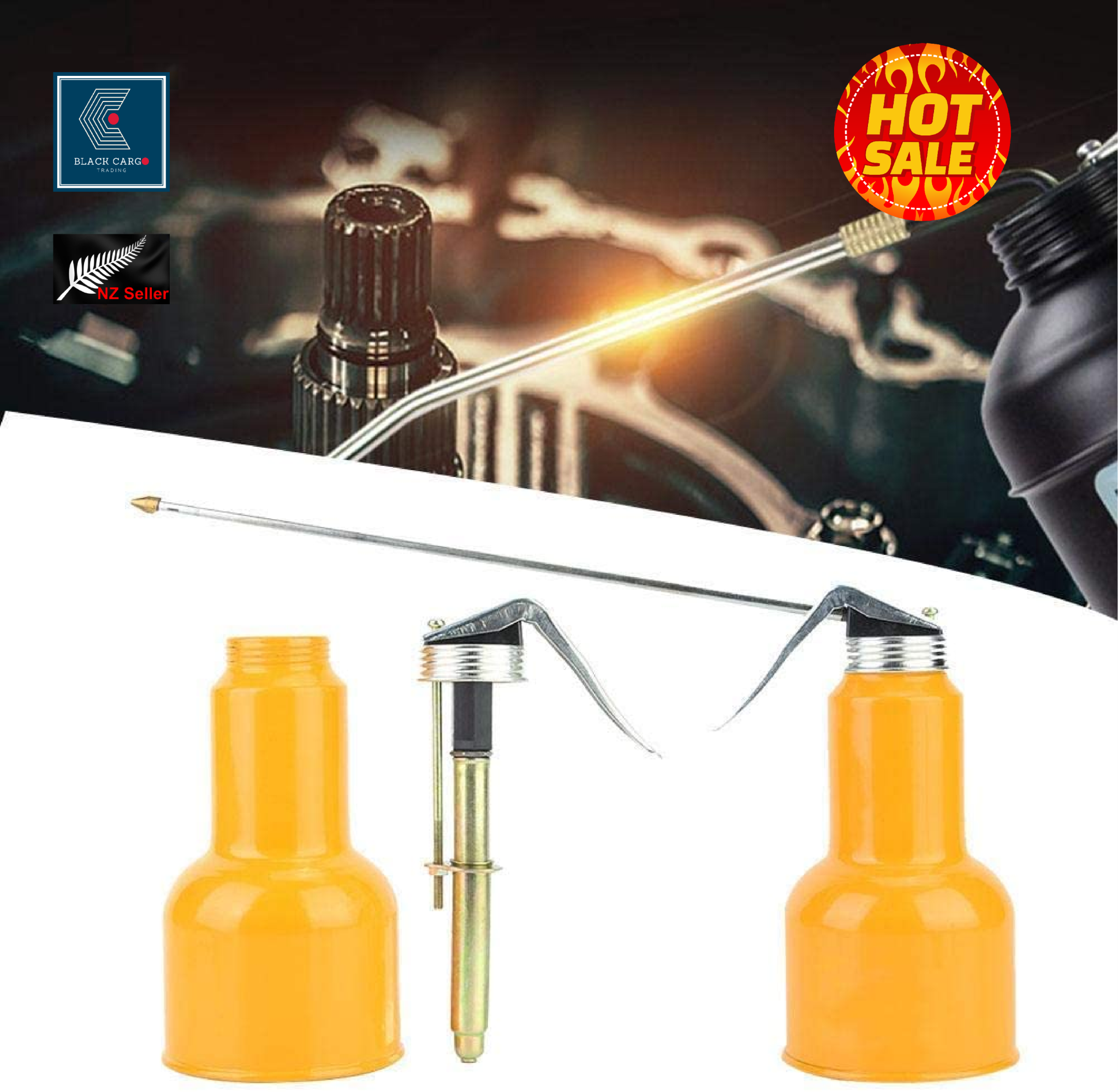 Aluminum Alloy High Pressure Machine Oiler Can Gun with Long Nozzle - Referdeal