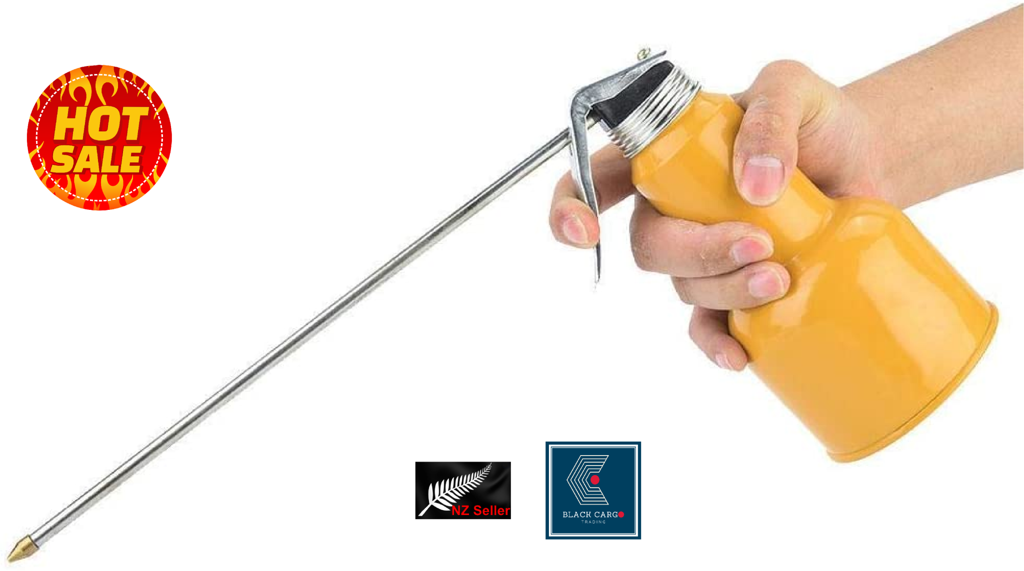Machine Oil Can Aluminum Alloy High Pressure Machine Oil Can Gun with Long Nozzle ...