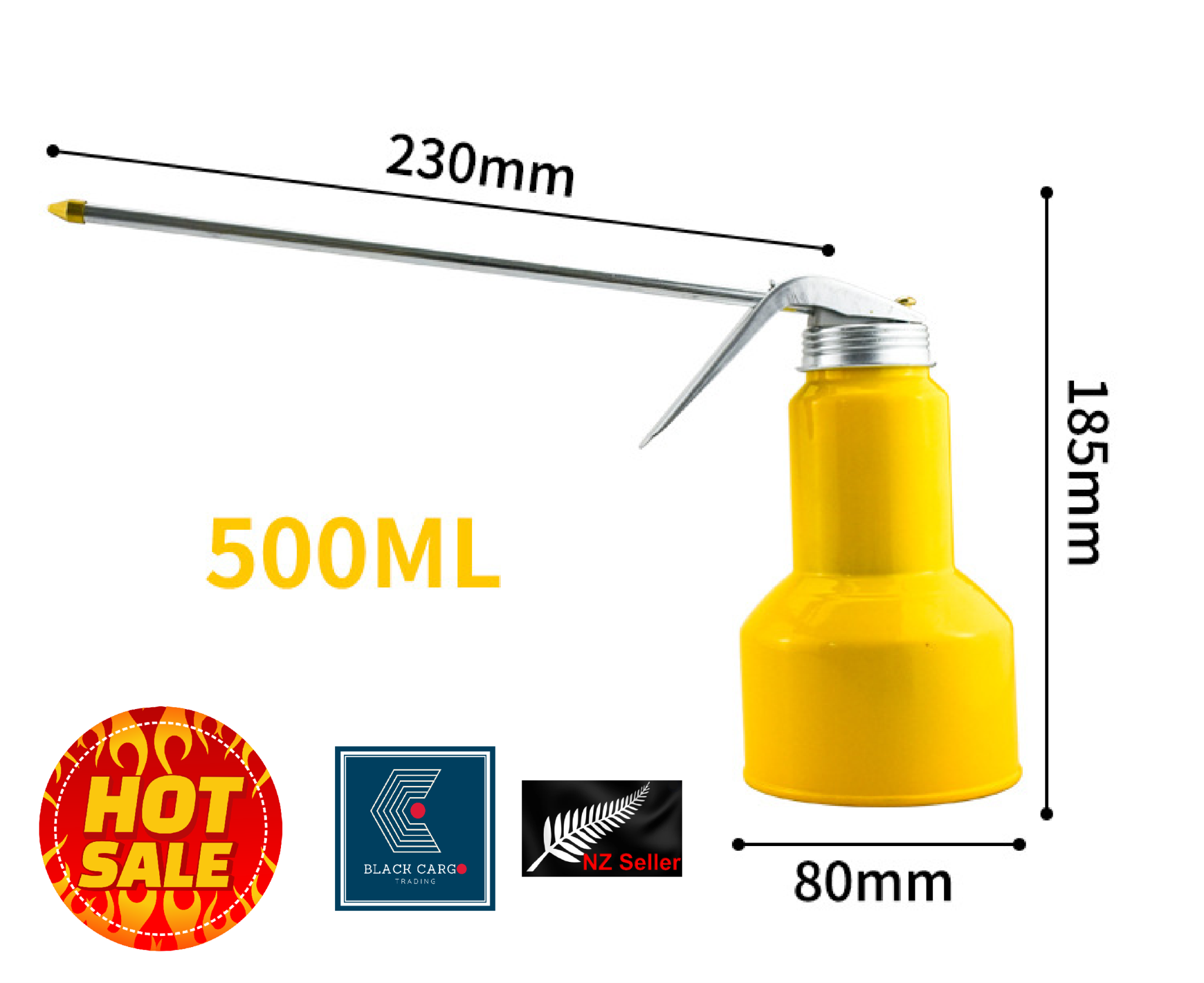 Machine Oil Can Aluminum Alloy High Pressure Machine Oil Can Gun with Long Nozzle ...