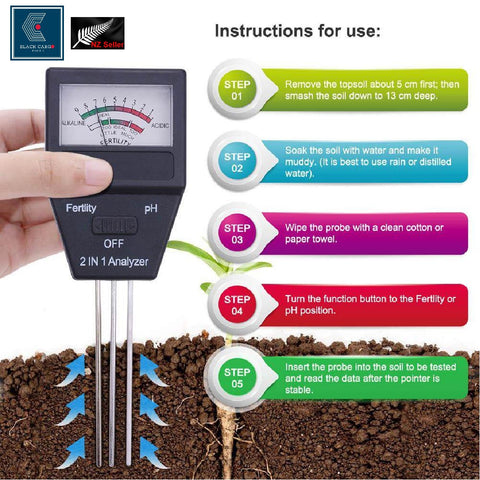 Garden Lawn Indoor Plant Care Plant Water Soil Tester Fertility PH Tester